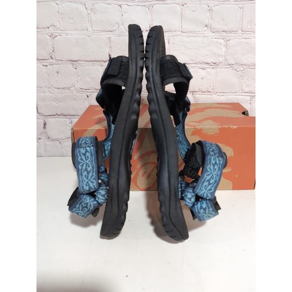 Teva Women's Size 7 Canyon Falls Iban Blue Aztec Strap Sandals 6408B With Box - Picture 3 of 9